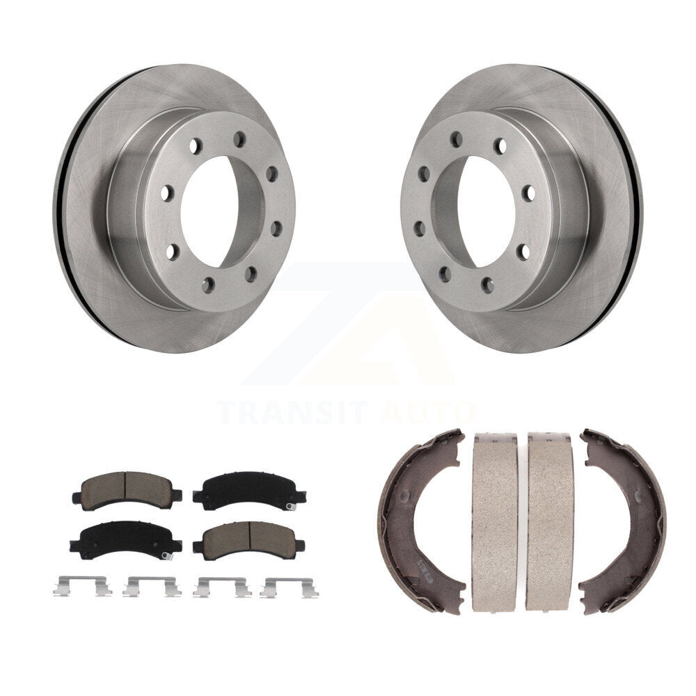Kit de plaquettes en céramique et de chaussures de stationnement, Rotors à disque arrière, pour Chevrolet GMC Express 350