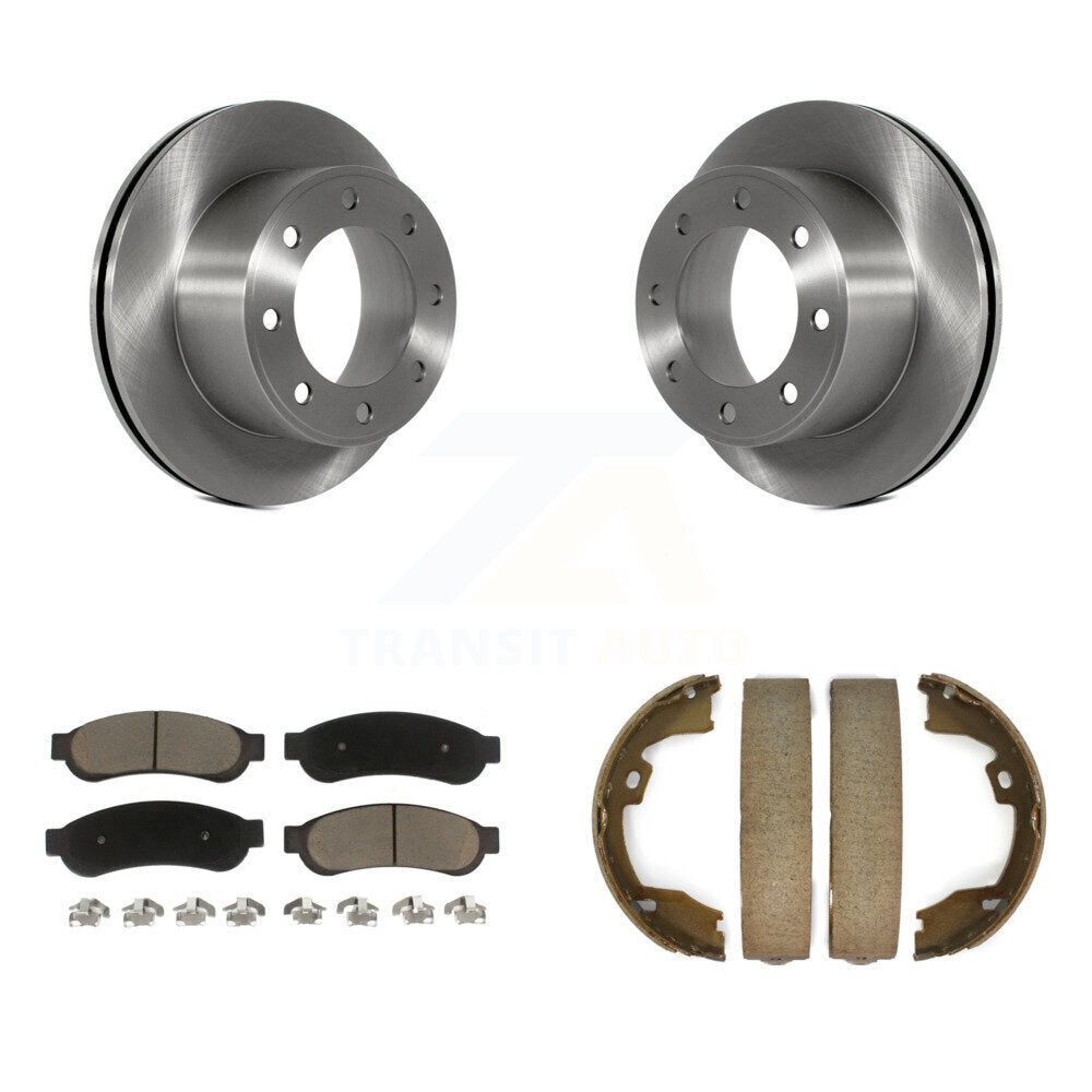 Kit de chaussures de stationnement avec plaquettes en céramique, Rotors à disque arrière, pour Ford F-350 Super Duty F-250