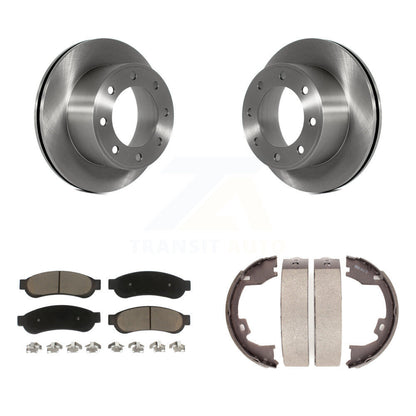 Kit de chaussures de stationnement avec plaquettes en céramique, Rotors à disque arrière, pour Ford F-250 Super Duty F-350