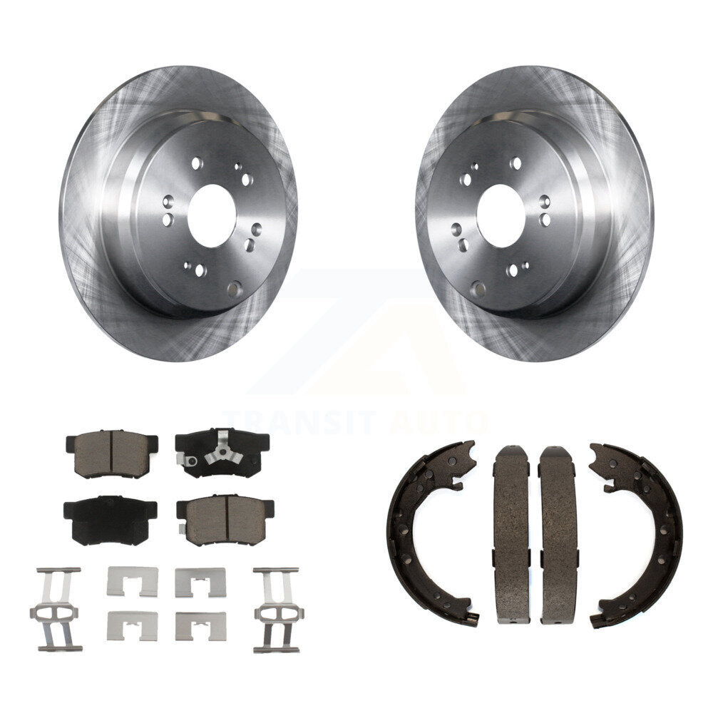 Kit de plaquettes en céramique et de freins de stationnement, Rotors à disque arrière, pour Honda CR-2005 – 2006