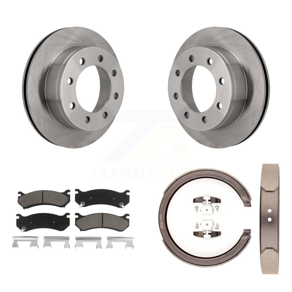 Kit de plaquettes en céramique et de chaussures de stationnement pour disques arrière, Rotors, pour GMC Sierra 2500 Yukon X
