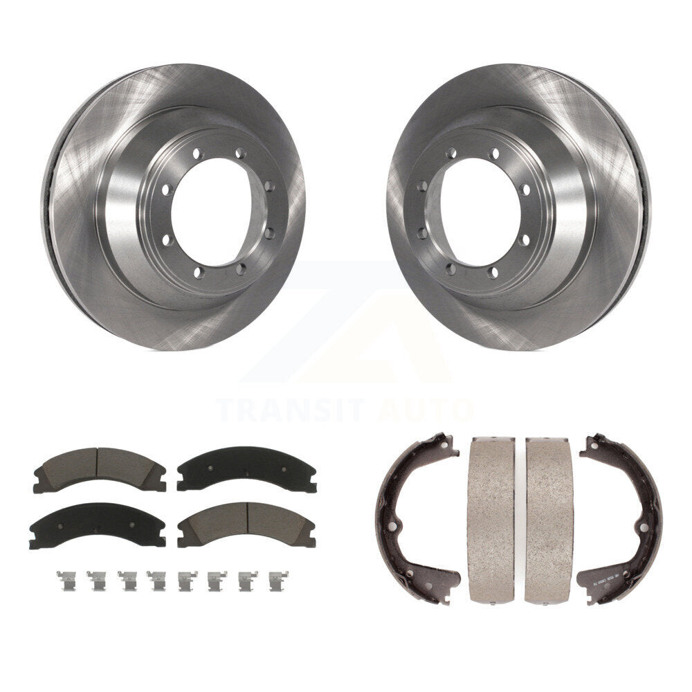 Kit de chaussures de frein de stationnement, Rotors à disque arrière, plaquettes en céramique, pour Ford E-450 Super Duty