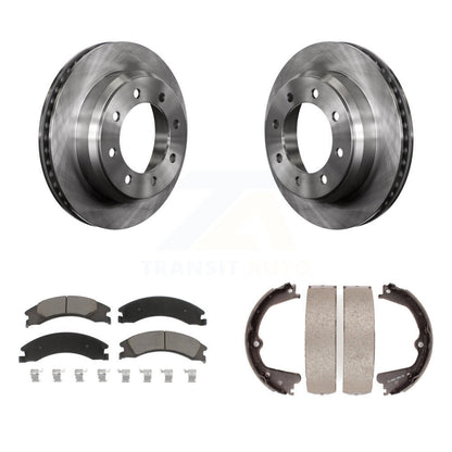 Kit de chaussures de stationnement avec plaquettes en céramique, Rotors à disque arrière, pour Ford E-350 Super Duty E-250