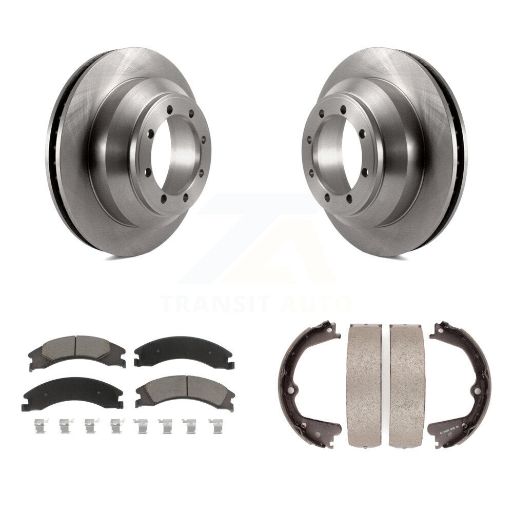 Kit de chaussures de frein de stationnement, Rotors à disque arrière, plaquettes en céramique, pour Ford E-350 Super Duty