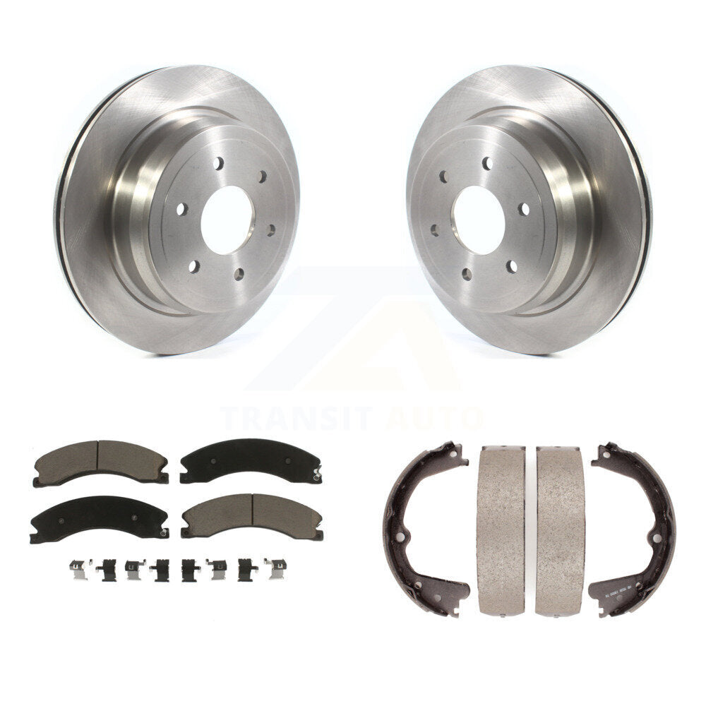 Kit de plaquettes en céramique et de chaussures de stationnement pour rotors de disque arrière, pour Nissan TITAN XD 2016 – 2019