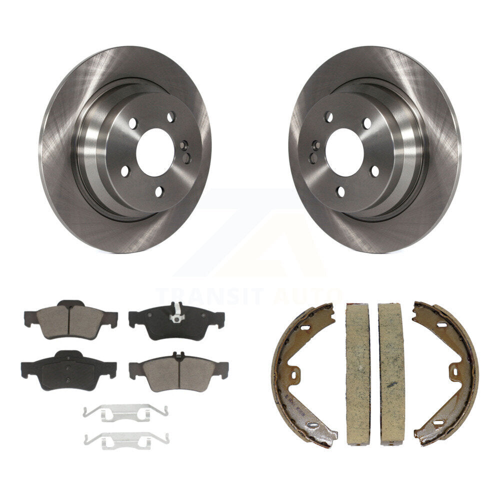 Kit de plaquettes en céramique et de chaussures de stationnement pour rotors de disque arrière, pour Mercedes-Benz E250 E350