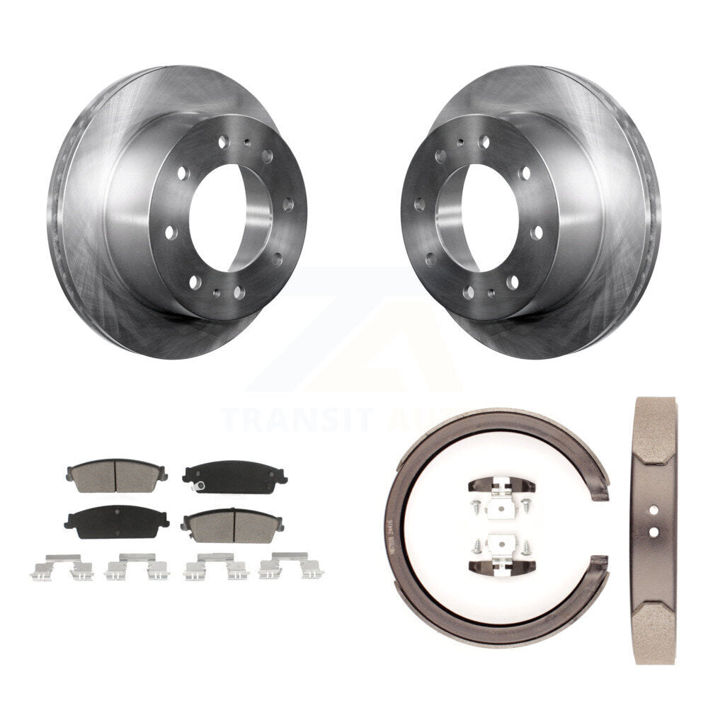Kit de plaquettes en céramique et de chaussures de stationnement pour Rotors à disque arrière, pour Chevrolet Silverado 150