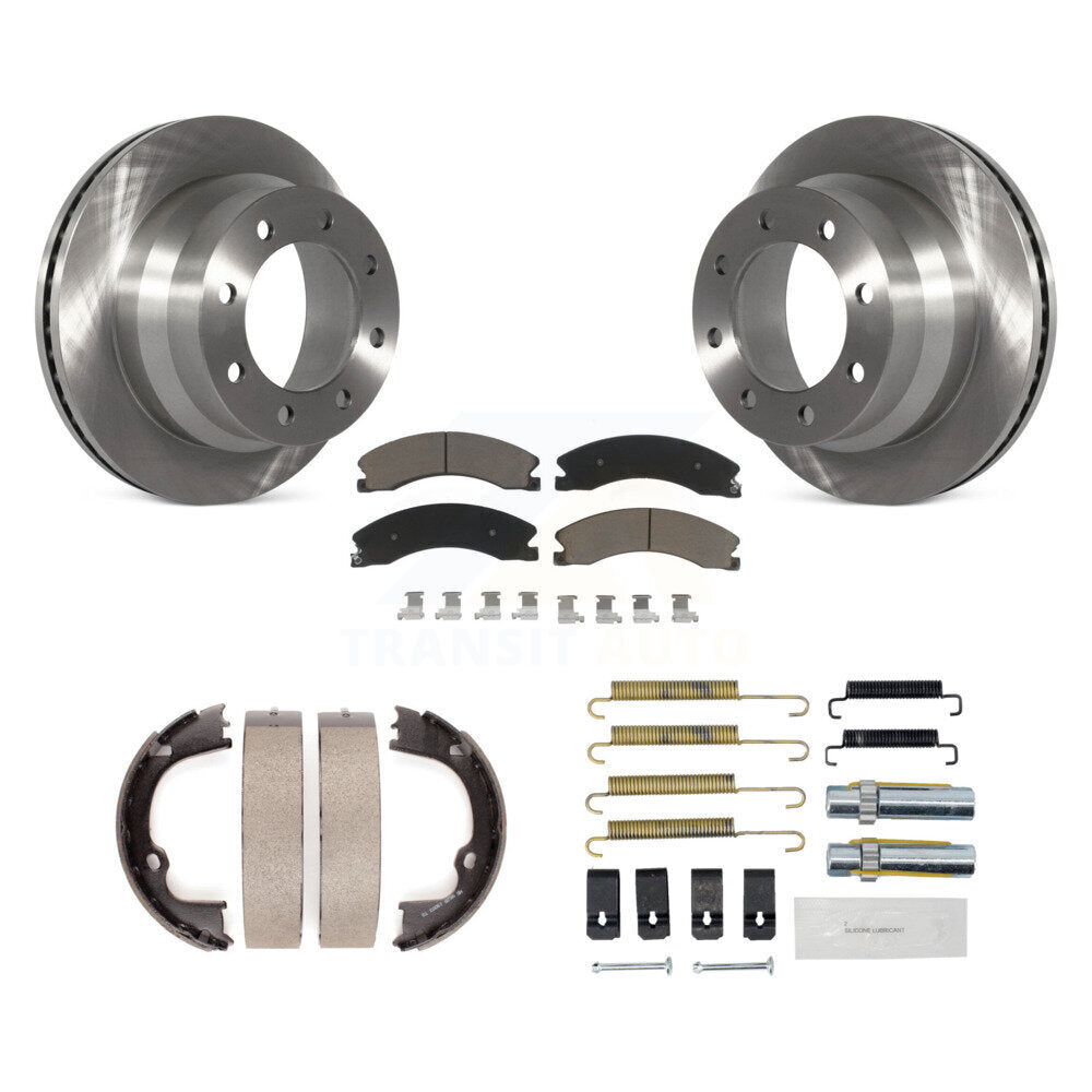 Rotors de disque arrière, patins en céramique, chaussures de stationnement et Kit de matériel pour GMC Savana 350