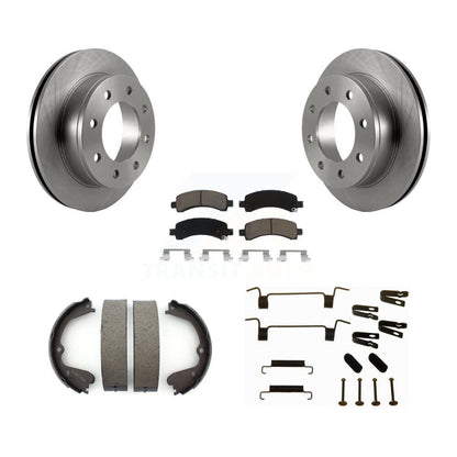 Rotors de disque arrière, patins en céramique, chaussures de stationnement et Kit de matériel pour GMC Savana 350