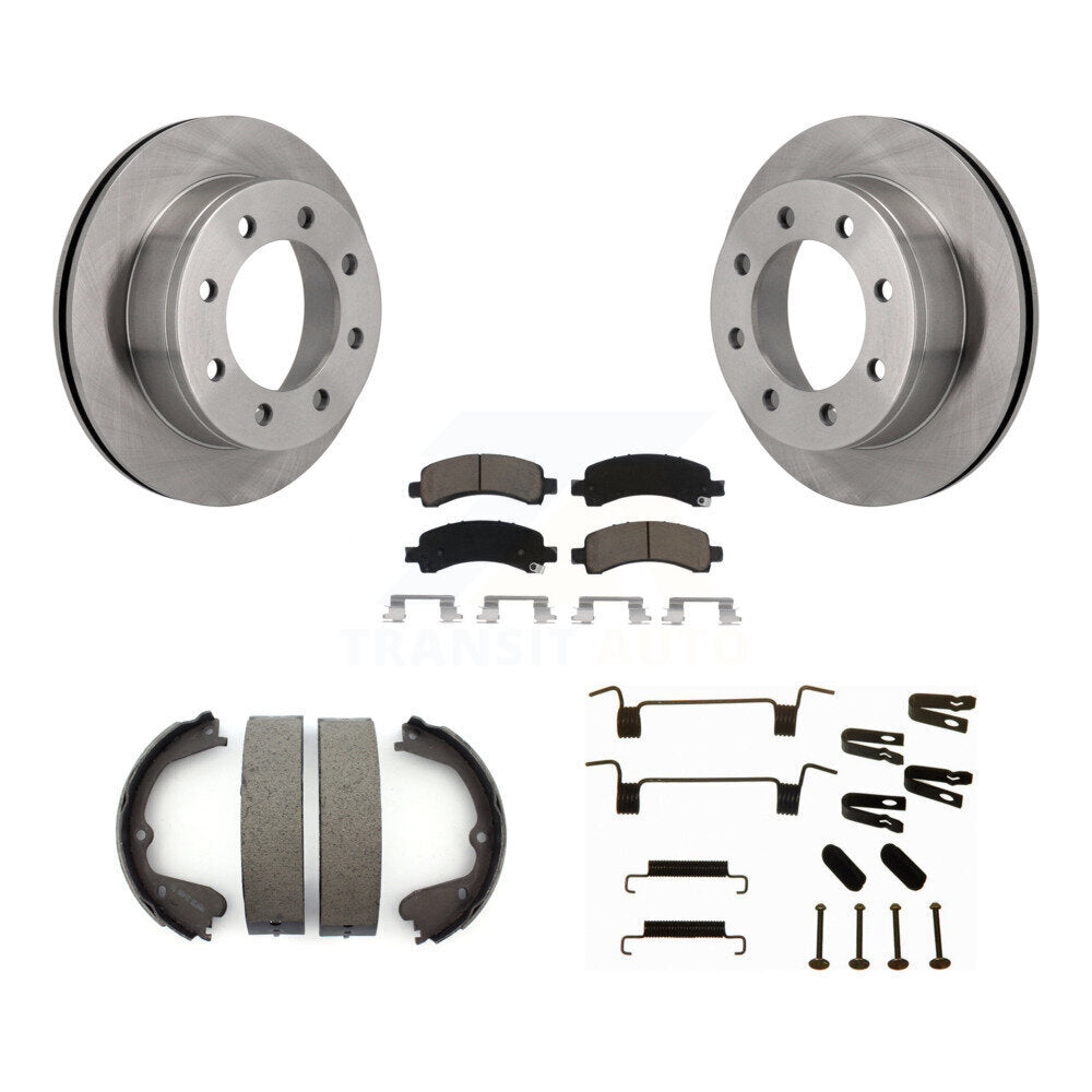 Rotors de disque arrière, patins en céramique, chaussures de stationnement et Kit de matériel pour GMC Savana 350