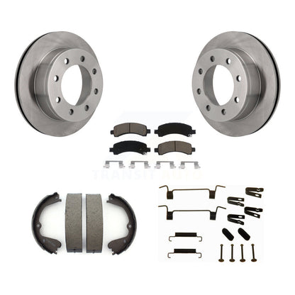 Rotors de disque arrière, patins en céramique, chaussures de stationnement et Kit de matériel pour GMC Savana 350
