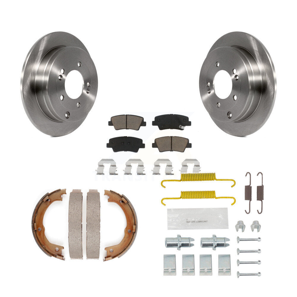Kit de chaussures de stationnement et de matériel de stationnement, Rotors à disque arrière, coussinets en céramique pour Kia Amanti 07-09