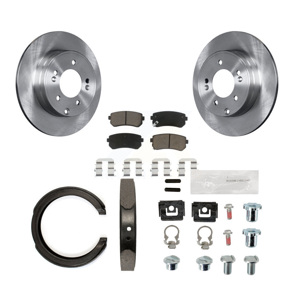 Kit de quincaillerie pour chaussures de stationnement, Rotors à disque arrière, tampons en céramique, pour Hyundai Tucson Kia