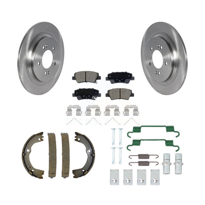 Kit de quincaillerie pour chaussures de frein de stationnement, Rotors à disque arrière, plaquettes en céramique, pour Kia Sportage