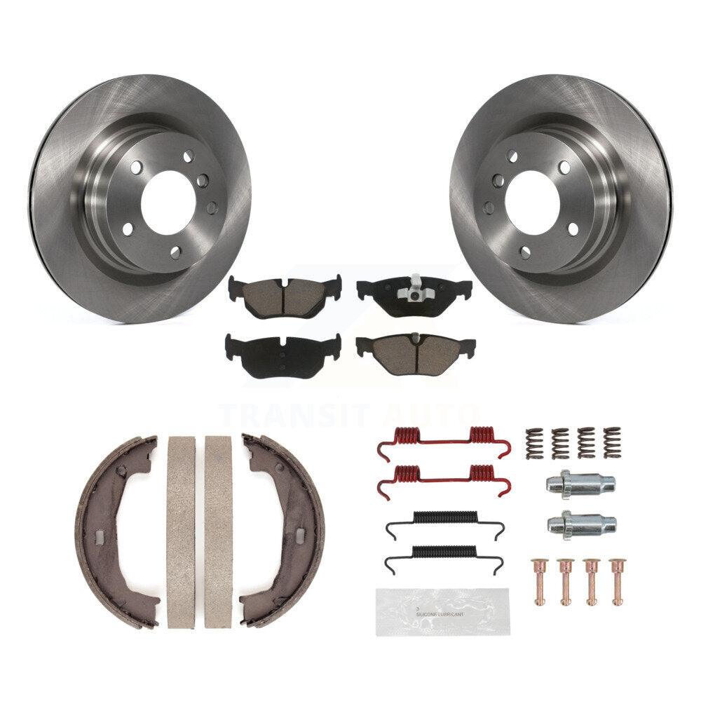 Kit de quincaillerie pour chaussures de frein de stationnement, Rotors à disque arrière, plaquettes en céramique, pour BMW 328i 325