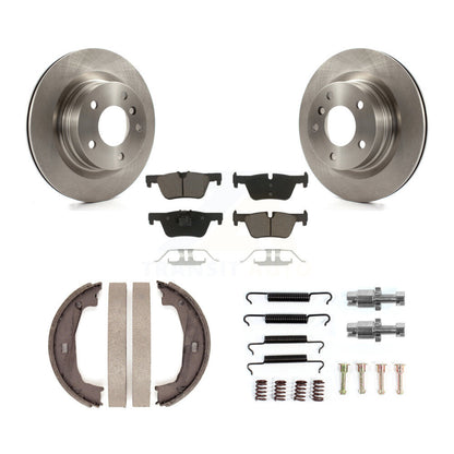 Disques arrière Rotors plaquettes en céramique chaussures de frein de stationnement et Kit de matériel pour BMW 328i