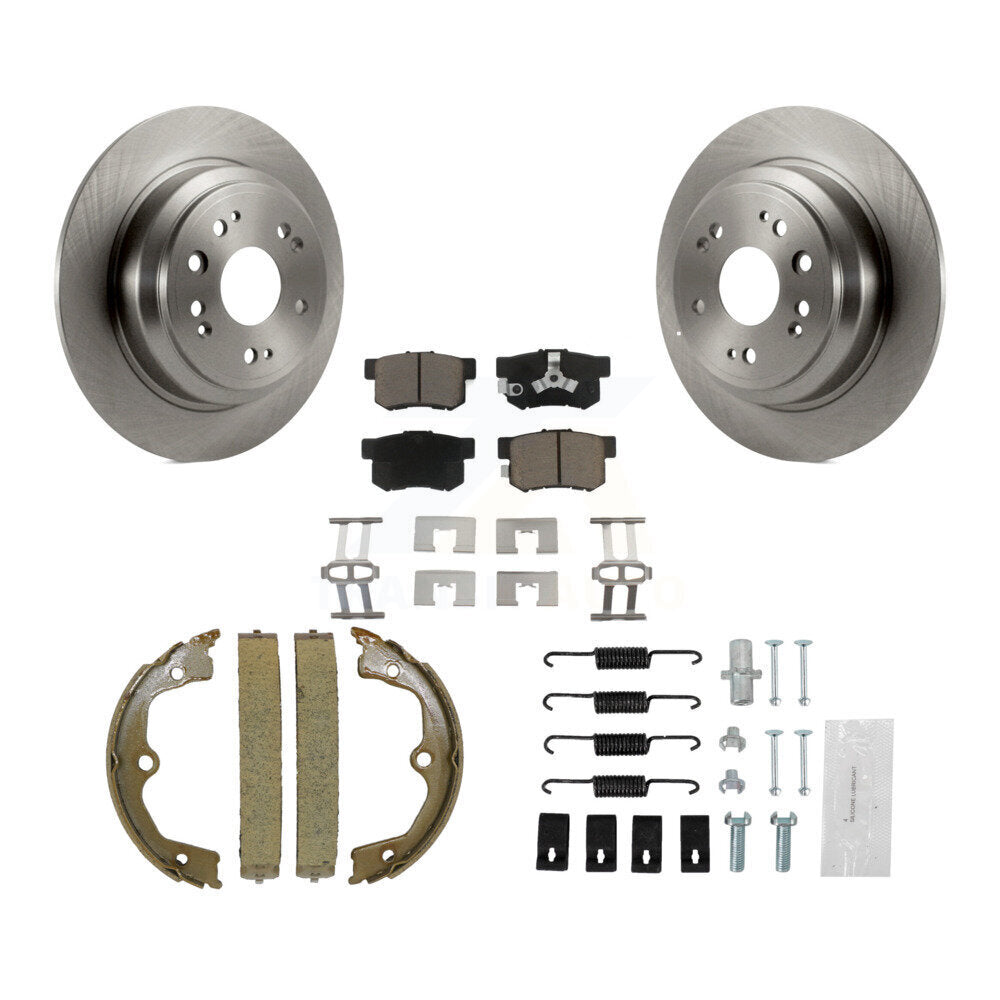 Kit de quincaillerie pour chaussures de frein de stationnement, Rotors à disque arrière, plaquettes en céramique, pour Honda Accord