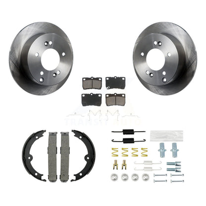 Rotors de disque arrière, plaquettes en céramique, chaussures de frein de stationnement et Kit de matériel pour Lexus IS25