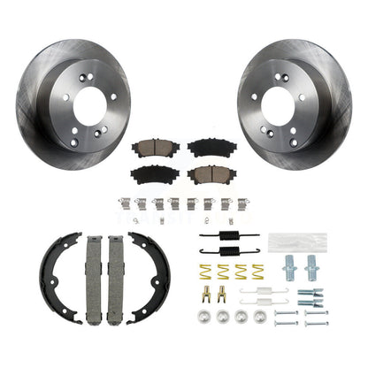 Rotors de disque arrière, plaquettes en céramique, chaussures de frein de stationnement et Kit de matériel pour Lexus IS25