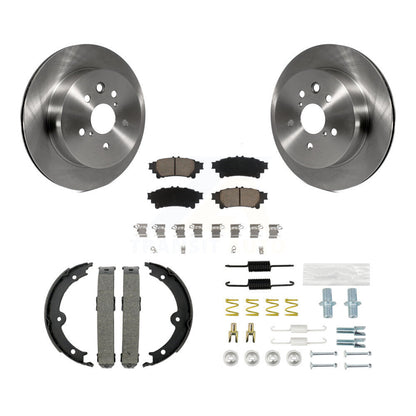 Rotors de disque arrière, plaquettes en céramique, chaussures de frein de stationnement et Kit de matériel pour Lexus IS25