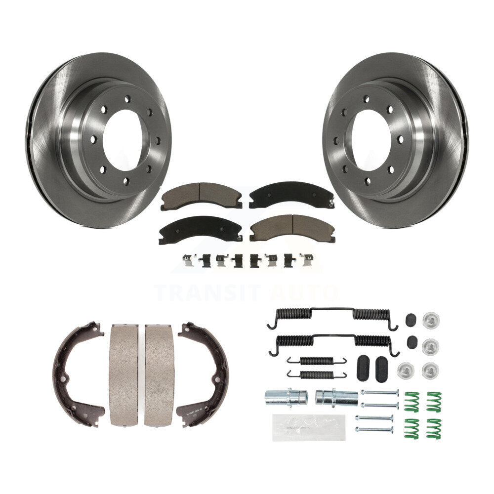 Kit de quincaillerie pour chaussures de frein de stationnement, Rotors à disque arrière, plaquettes en céramique, pour Nissan NV250