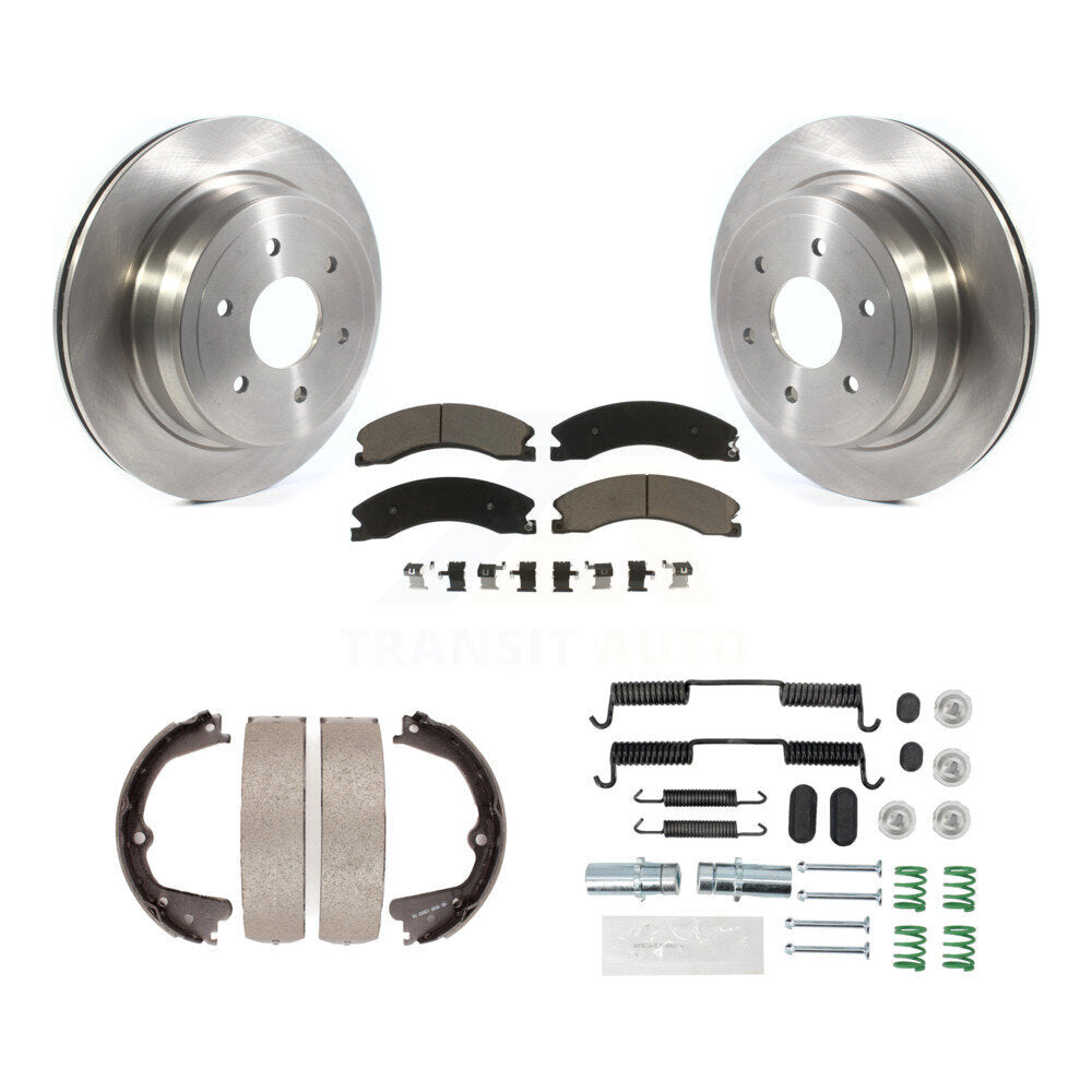 Kit de chaussures de stationnement et de matériel de stationnement, Rotors à disque arrière, tampons en céramique, pour Nissan TITAN X