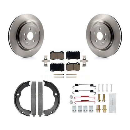Rotors de disque arrière, coussinets en céramique, chaussures de stationnement et Kit de matériel pour Chevrolet Camaro