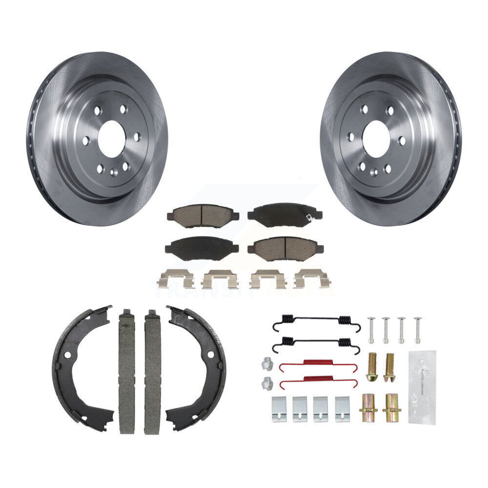 Kit de quincaillerie pour chaussures de stationnement, Rotors à disque arrière, tampons en céramique, pour Cadillac SRX 10-16