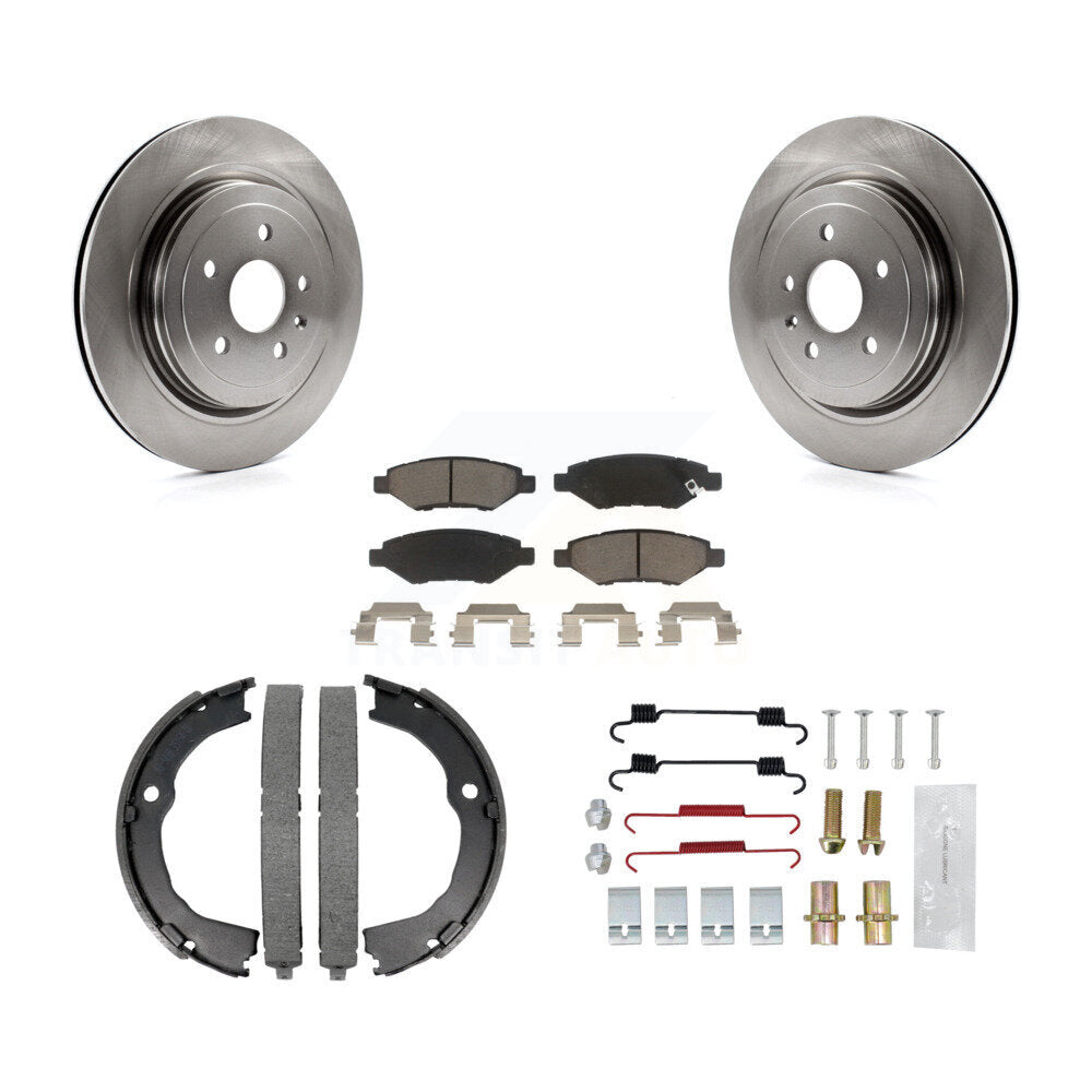 Kit de quincaillerie pour chaussures de frein de stationnement, Rotors à disque arrière, plaquettes en céramique, pour Cadillac CTS