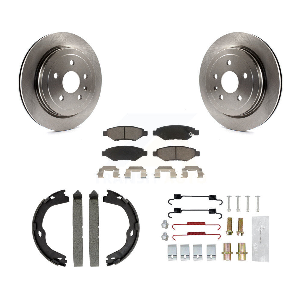 Kit de quincaillerie pour chaussures de frein de stationnement, Rotors à disque arrière, plaquettes en céramique, pour Cadillac CTS