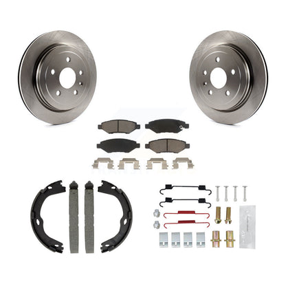 Kit de quincaillerie pour chaussures de frein de stationnement, Rotors à disque arrière, plaquettes en céramique, pour Cadillac CTS
