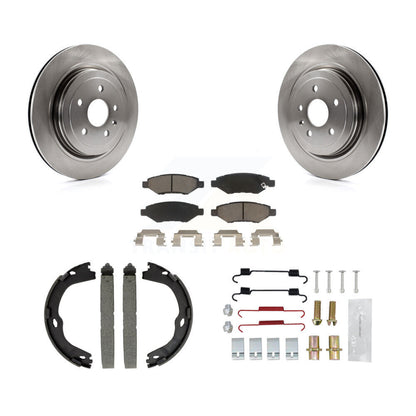 Kit de quincaillerie pour chaussures de frein de stationnement, Rotors à disque arrière, plaquettes en céramique, pour Cadillac CTS