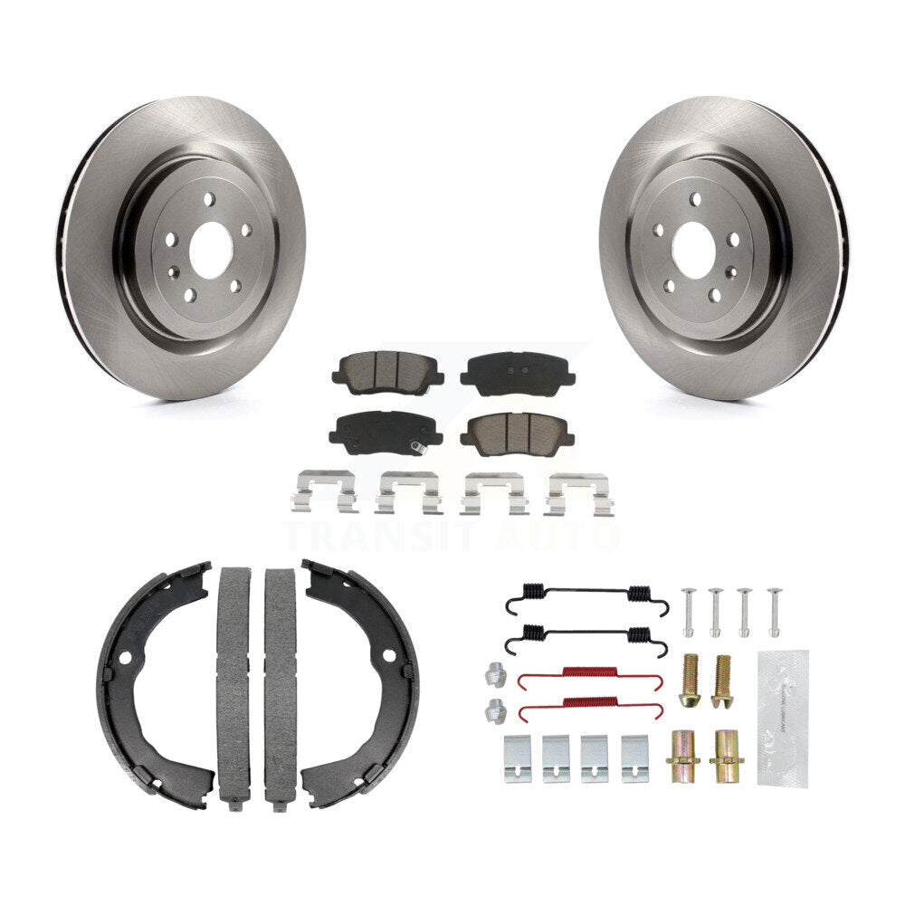 Kit de quincaillerie pour chaussures de frein de stationnement, Rotors à disque arrière, plaquettes en céramique, pour Cadillac CTS