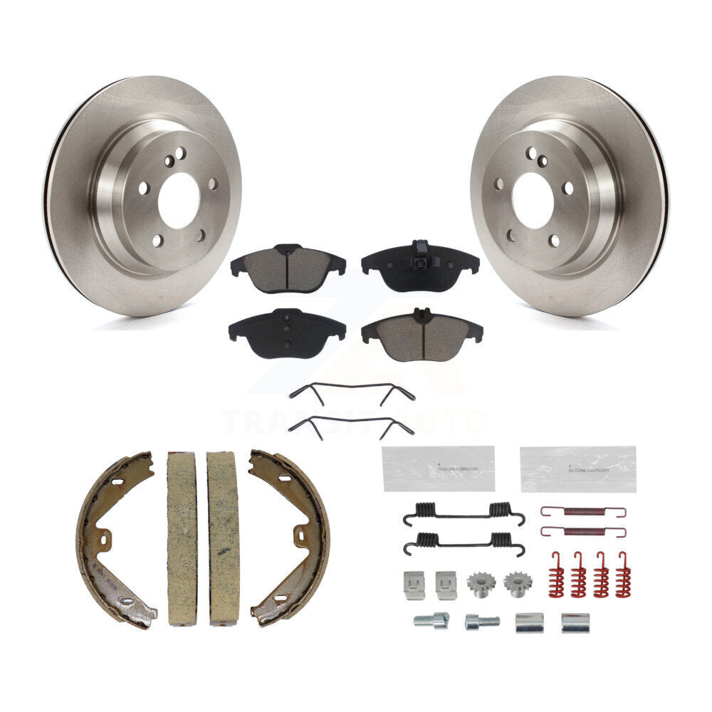 Kit de quincaillerie pour chaussures de frein de stationnement, Rotors à disque arrière, plaquettes en céramique, pour Mercedes-Ben