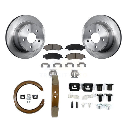 Rotors de disque arrière, coussinets en céramique, chaussures de stationnement et Kit de matériel pour Chevrolet GMC S1