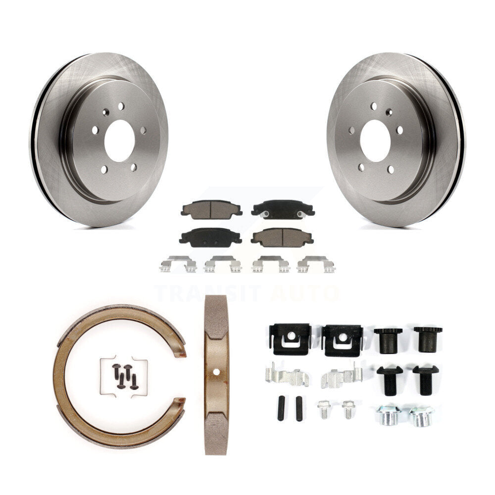 Kit de quincaillerie pour chaussures de frein de stationnement, Rotors à disque arrière, plaquettes en céramique, pour Cadillac STS