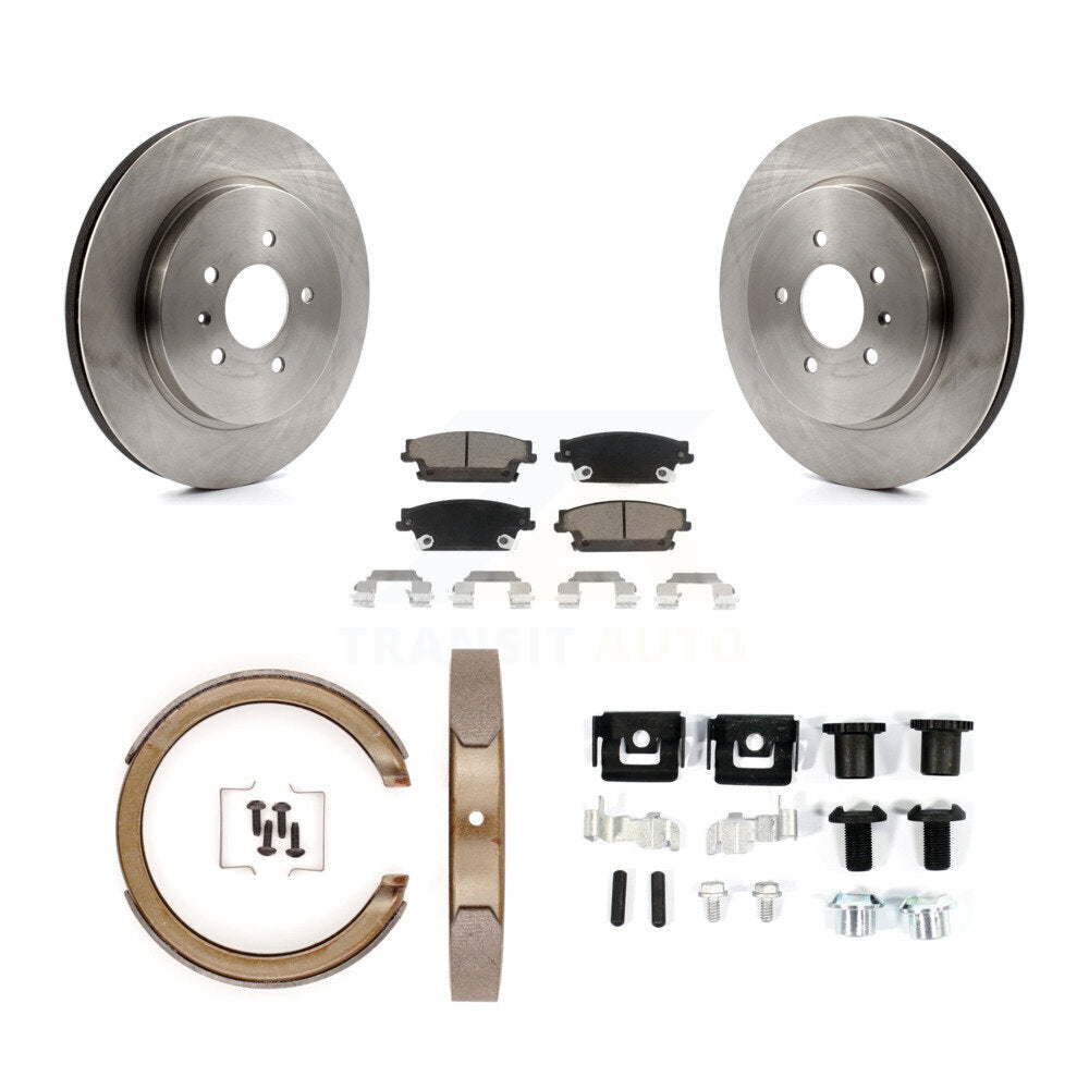 Kit de quincaillerie pour chaussures de frein de stationnement, Rotors à disque arrière, plaquettes en céramique, pour Cadillac STS