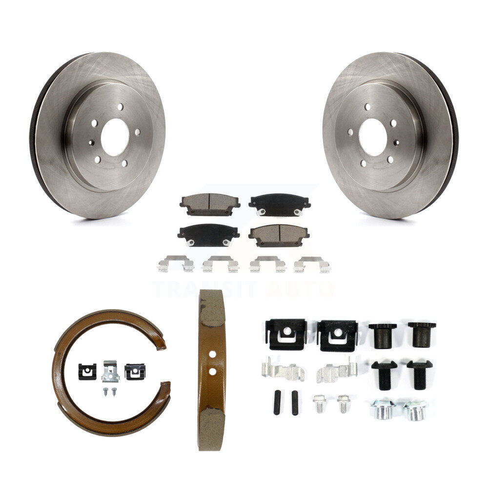 Rotors de disque arrière, coussinets en céramique, chaussures de stationnement et Kit de matériel pour Cadillac CTS STS