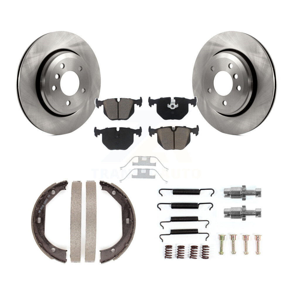 Kit de chaussures de stationnement et de quincaillerie pour disques arrière, Rotors en céramique, pour BMW 330Ci 330i