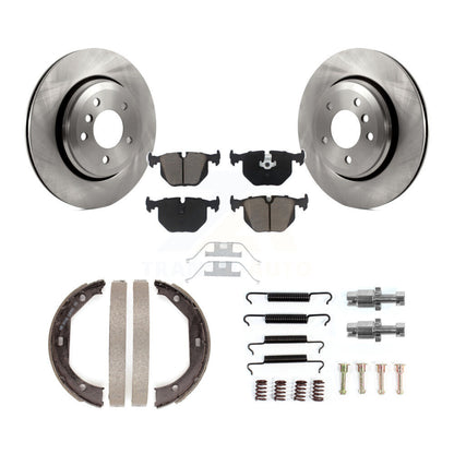 Kit de chaussures de stationnement et de quincaillerie pour disques arrière, Rotors en céramique, pour BMW 330Ci 330i