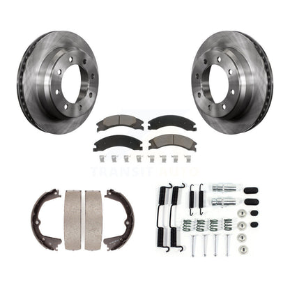 Kit de chaussures de stationnement et de matériel de stationnement, Rotors à disque arrière, tampons en céramique, pour Ford E-350 Super