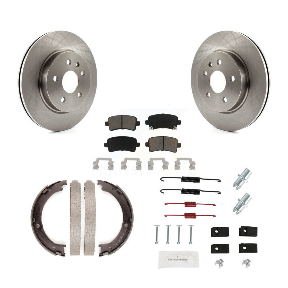 Kit de quincaillerie pour chaussures de frein de stationnement, Rotors à disque arrière, plaquettes en céramique, pour Cadillac XTS