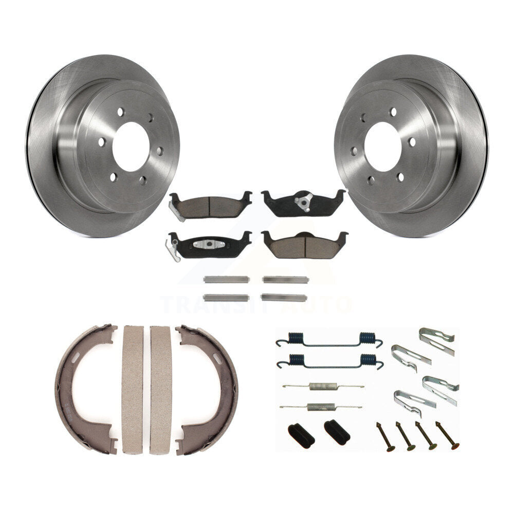 Kit de quincaillerie pour chaussures de stationnement, Rotors à disque arrière, tampons en céramique, pour Ford F-150 Lincoln