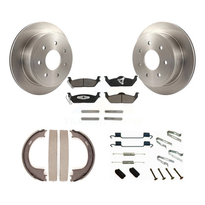 Kit de quincaillerie pour chaussures de stationnement, Rotors à disque arrière, tampons en céramique, pour Ford F-150 Lincoln