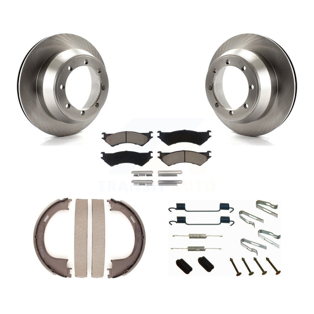 Kit de quincaillerie pour chaussures de stationnement, Rotors à disque arrière, tampons en céramique, pour Ford F-150 Heritag