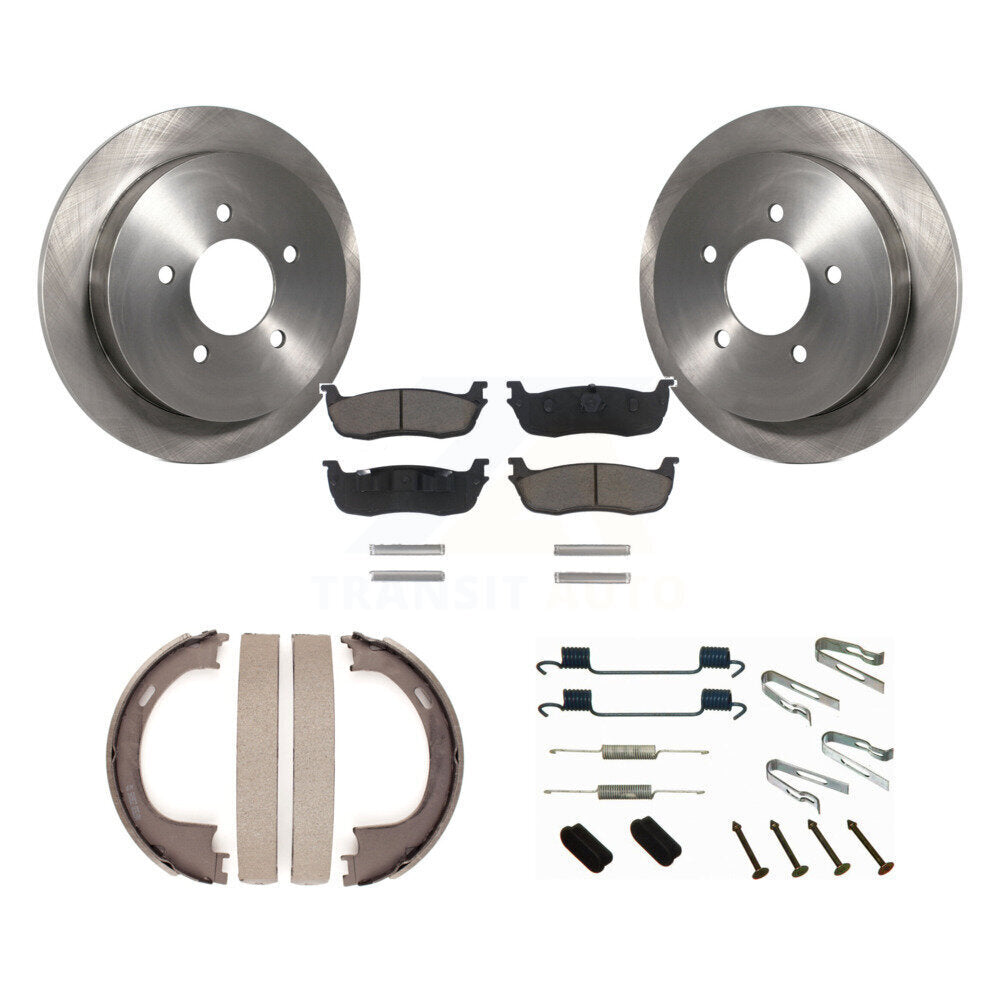 Kit de quincaillerie pour chaussures de stationnement, Rotors à disque arrière, tampons en céramique, pour Ford F-150 Heritag