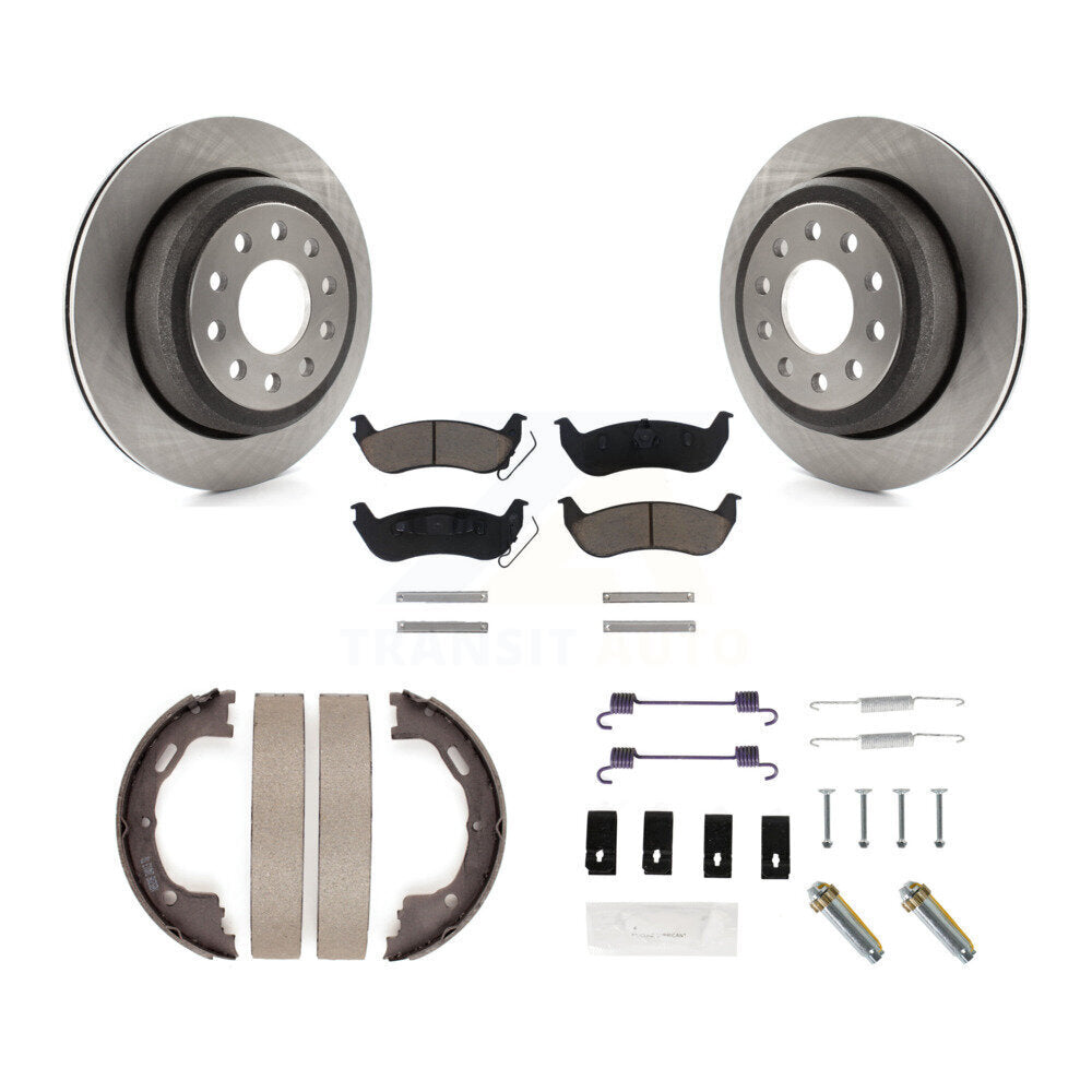 Kit de chaussures de stationnement et de matériel de stationnement, Rotors à disque arrière, tampons en céramique, pour voiture de ville Lincoln
