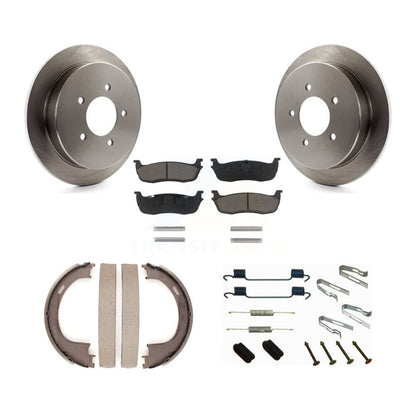 Kit de quincaillerie pour chaussures de stationnement, Rotors à disque arrière, tampons en céramique, pour Ford F-150 Lincoln