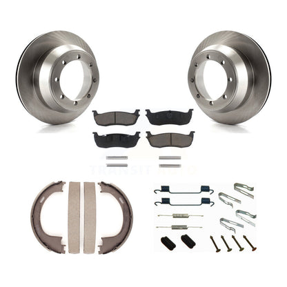 Kit de quincaillerie pour chaussures de stationnement, Rotors à disque arrière, tampons en céramique, pour Ford F-150 RWD wit
