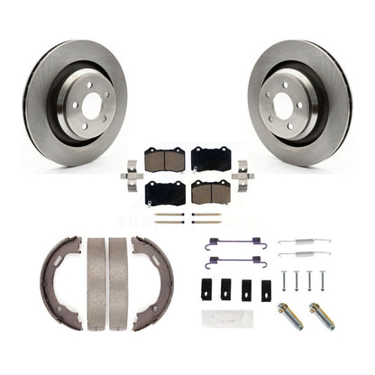 Rotors de disque arrière, coussinets en céramique, chaussures de stationnement et Kit de matériel pour Dodge Charger 30